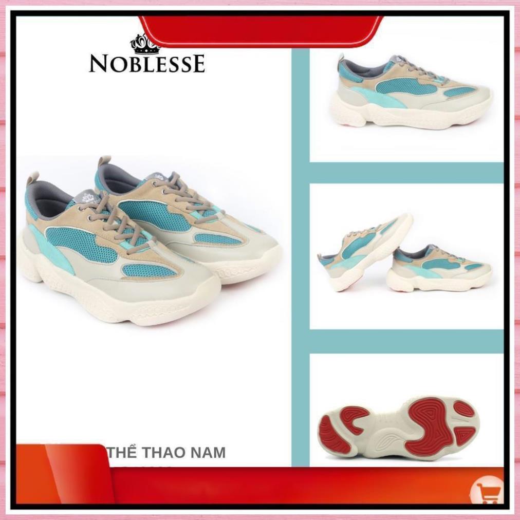 GIÀY THỂ THAO NAM PHỐI MÀU CỔ THẤP ĐẸP NOBLESSE DA THẬT S40038