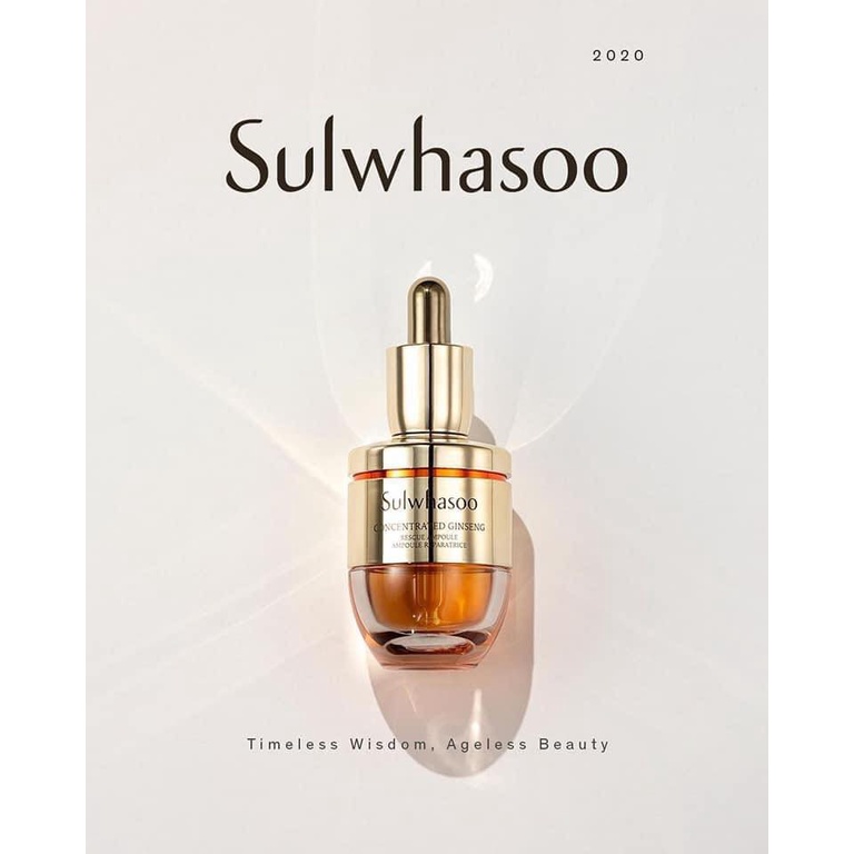 Tinh chất nhân sâm cô đặc Sulwhasoo Concentrated Ginseng Rescue Ampoule giải cứu làn da (1ml)