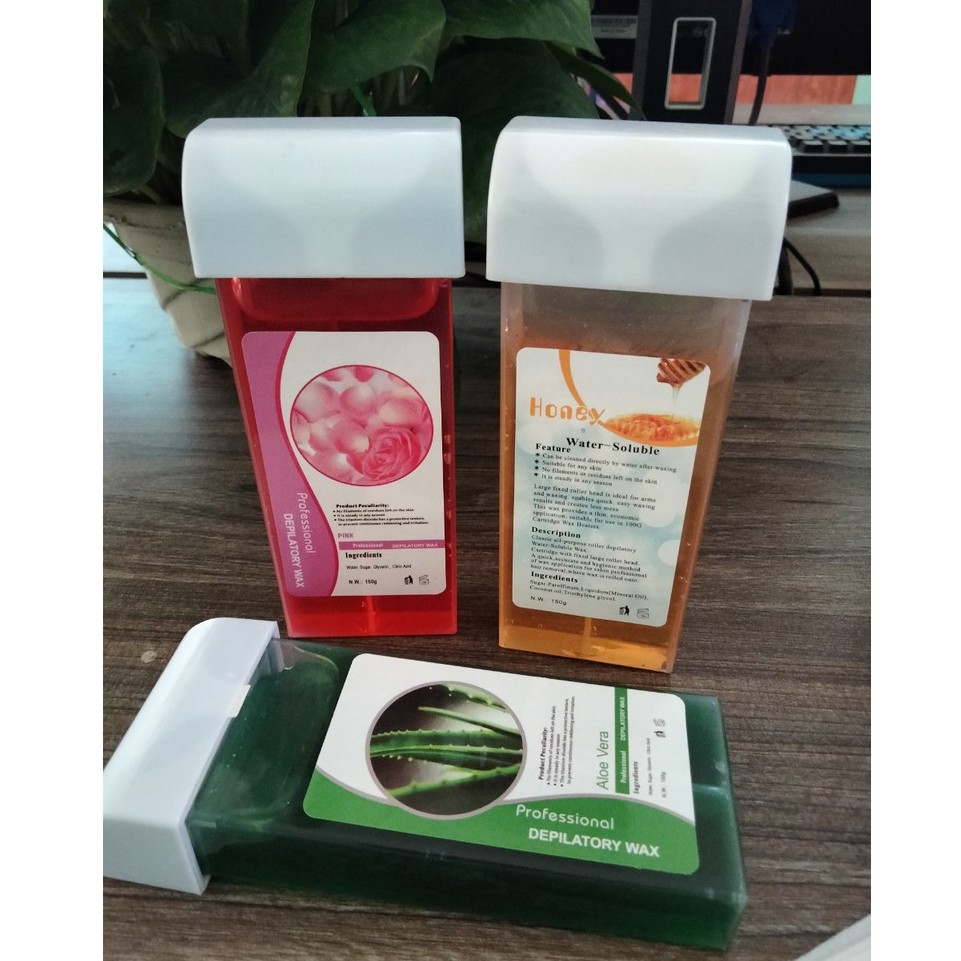 Sáp Wax lông triệt lông tại nhà đầu con lăn tiện lợi không cần dùng que quét sáp