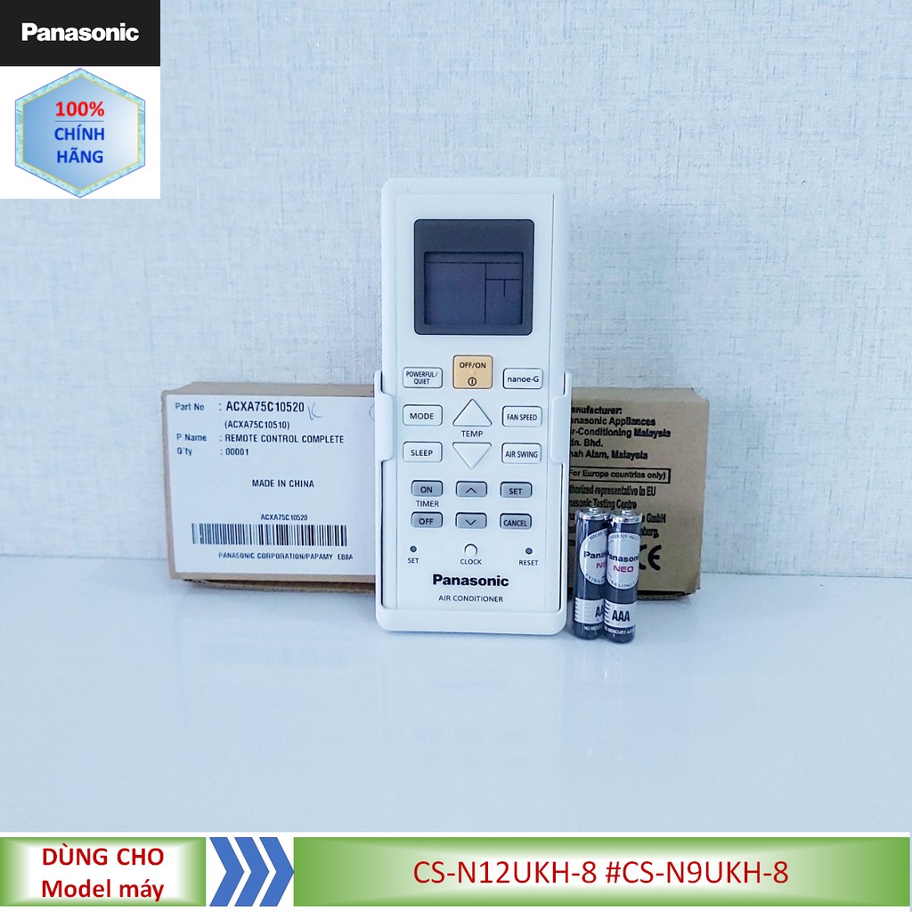 Phụ kiện [Remote chính hãng] Điều khiển điều hòa Panasonic model CS-N12UKH-8 #CS-N9UKH-8