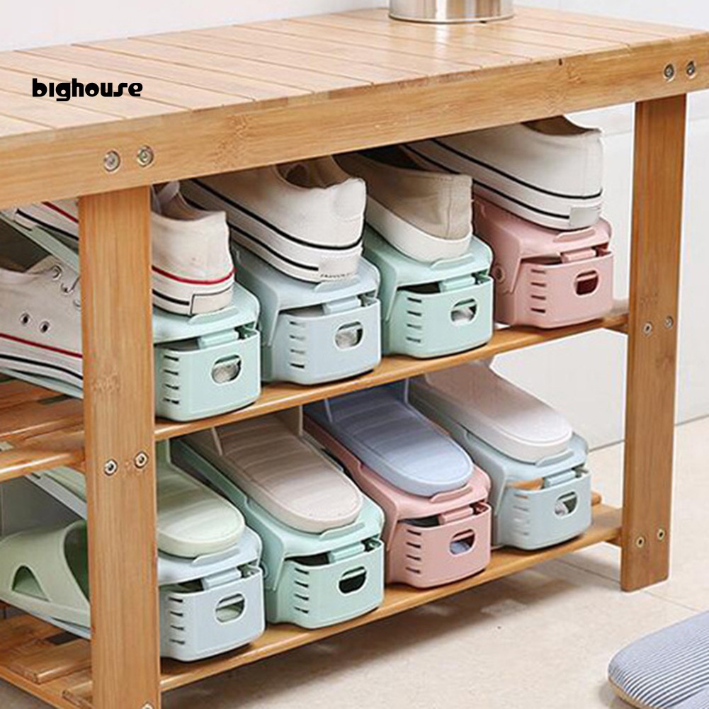 Giá Đỡ Giày Dép Hai Tầng Tiết Kiệm Không Gian Có Thể Điều Chỉnh