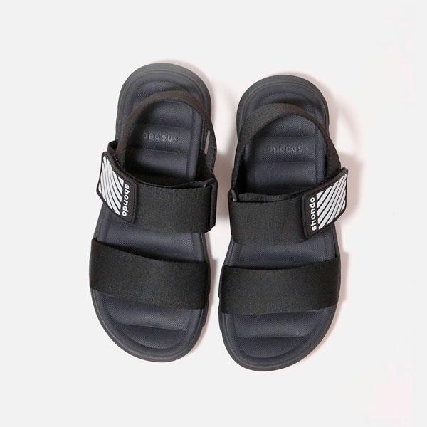 Sandal Shondo F6 Sport full đen quai ngang F6N1010