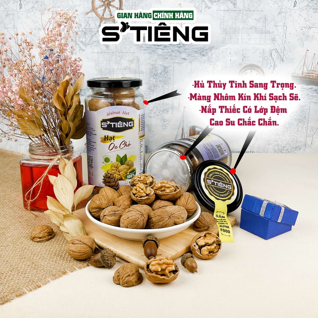500Gr Quả Óc Chó Vàng Nhập Khẩu Mỹ STIÊNG Đã Sấy Qua