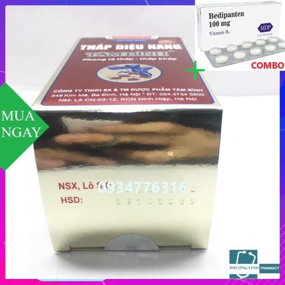 Combo Bedipanten 100mg +  Thấp diệu nang tâm bình lọ 60 viên nang