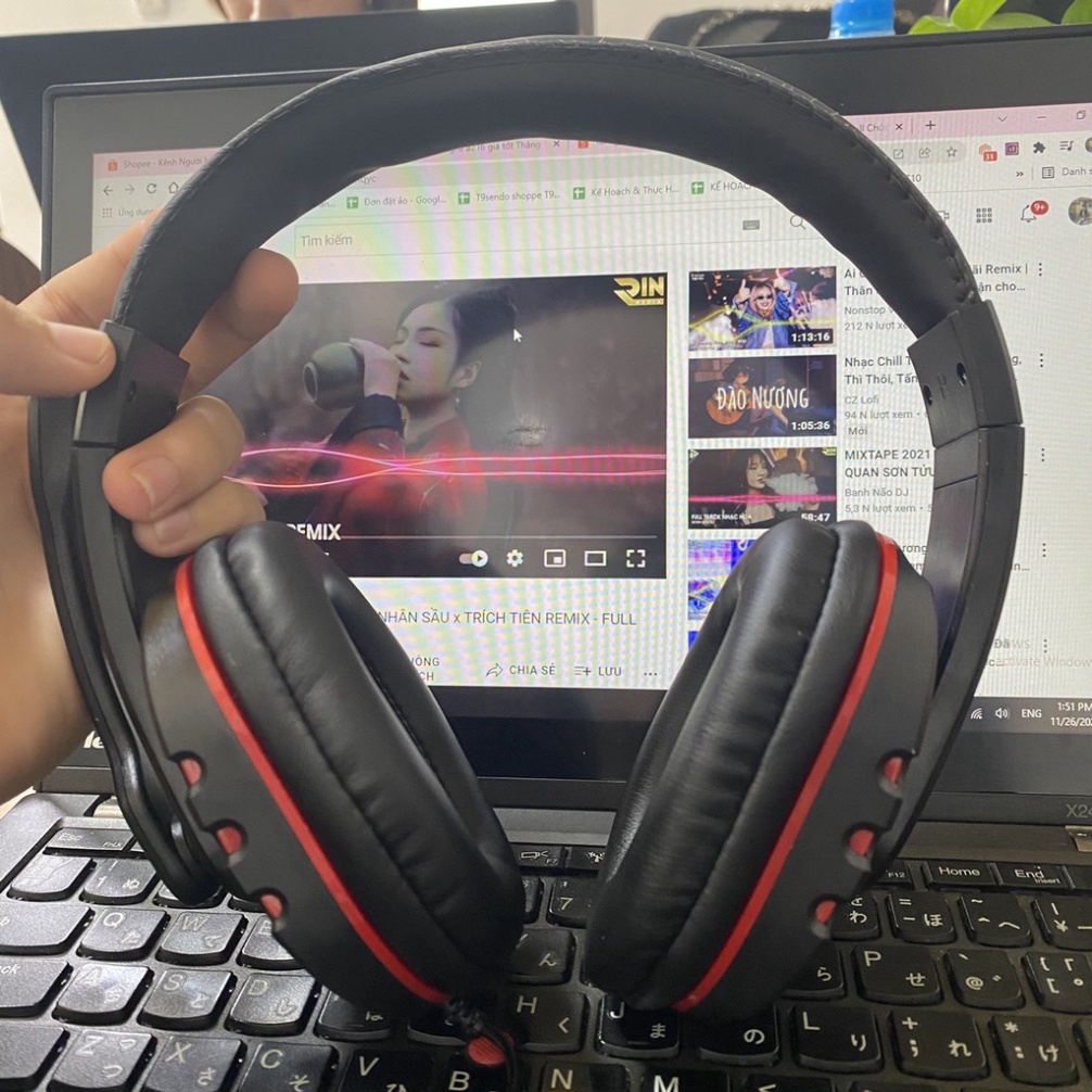 Tai Nghe Chụp Tai, Gaming ASPOR A216, Tặng Jack Cắm PC 1 Ra 2, Có MIC, Hỗ Trợ PS4/XB1S/XBXS/PC/Laptop/Điện Thoại