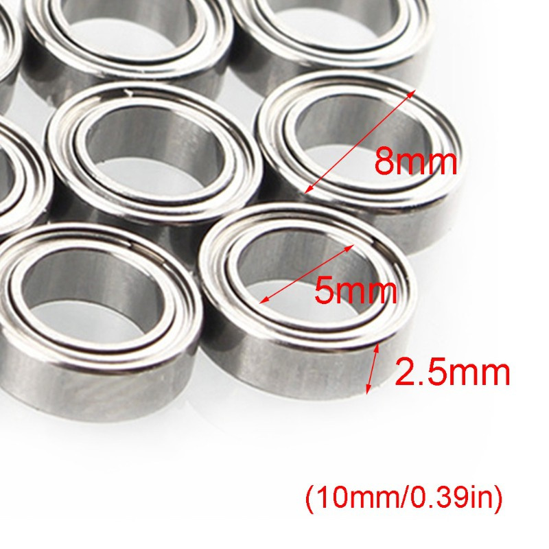 Set 10 Vòng Bi Mr85 Cho Mr85Z Mr85Zz Mr85Rs 675 L-850Zz 5x8 X 2.5mm
