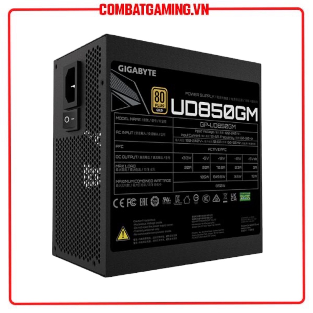 Nguồn Gigabyte 750W 850W 1000W GP-UD750GM UD850GM UD1000GM 80 Plus Gold Full Modular- Hàng Chính Hãng Npp Viễn Sơn HCM