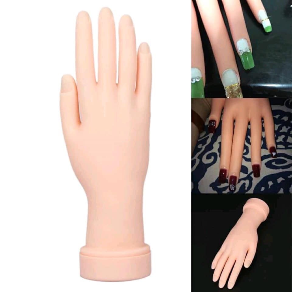 Bàn Tay Giả Học Nail Tập Vẽ Móng Tay , Phụ Liệu Nail , Phúc An Nail Wax , Kềm Bến Thanh