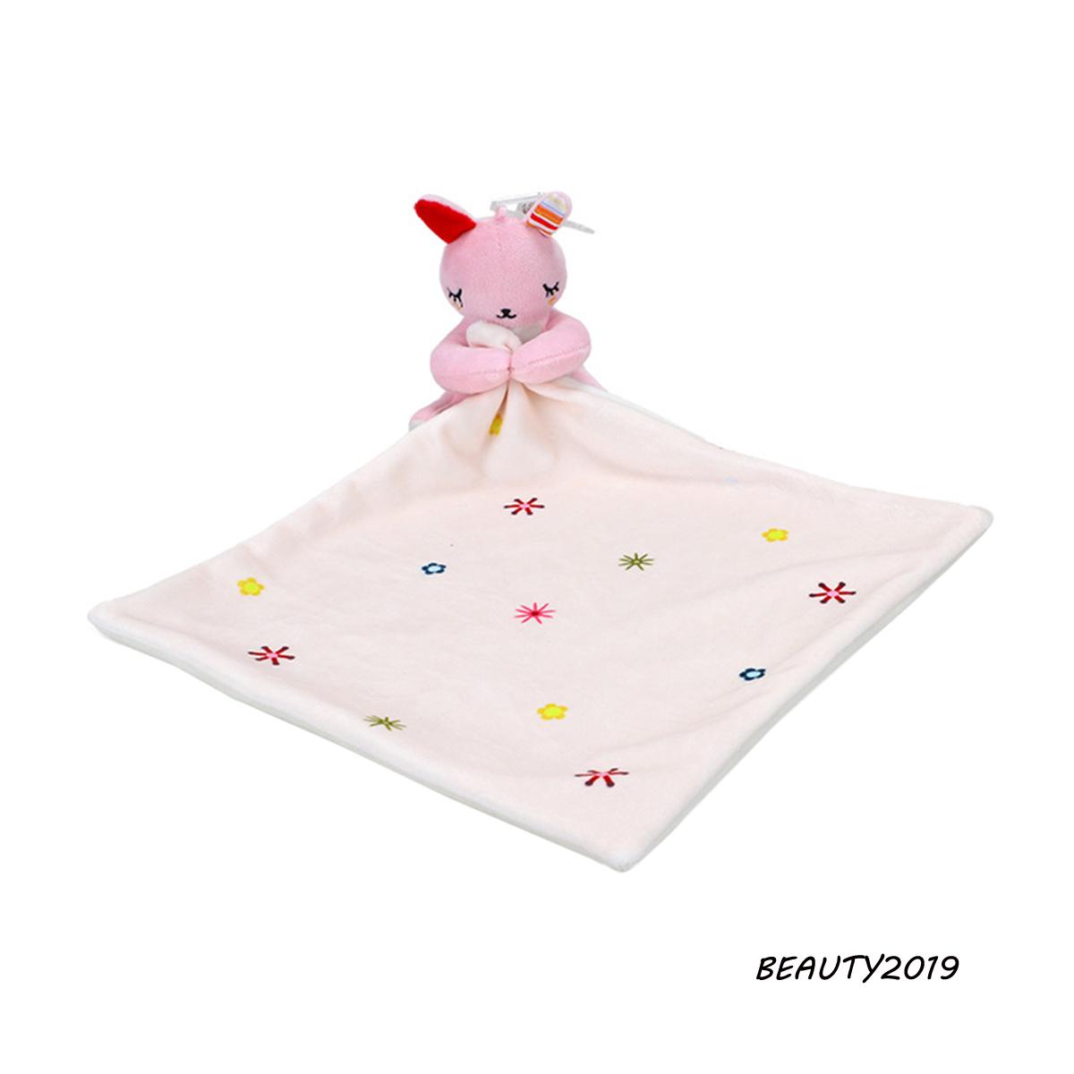 ➹-Baby Security Blanket Baby Cute Animal Soothing Towel Doll Newborn Nibble Sleep Toys Snuggle Blankets