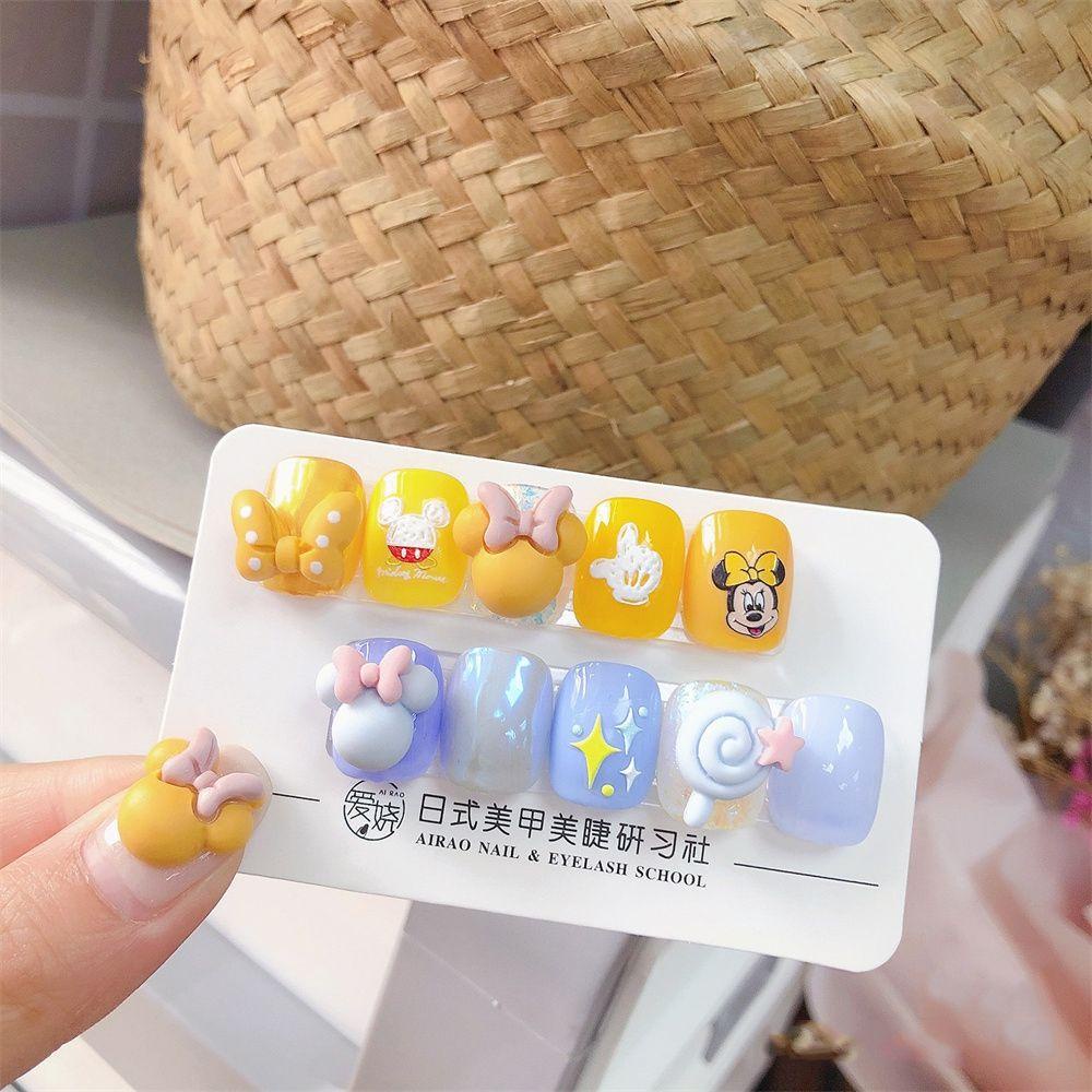 Miếng Dán Trang Trí Móng Tay Hình Chuột Mickey Hoạt Hình