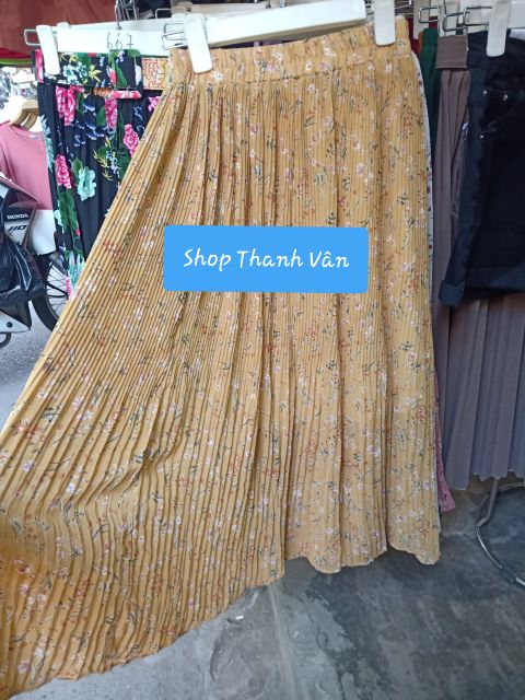 Chân váy xòe ly hoa dáng dài siêu yêu( kèm ảnh Shop chụp) | BigBuy360 - bigbuy360.vn
