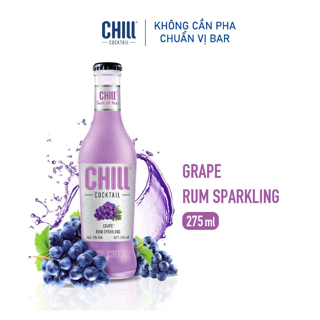 Thùng 6 chai Chill Cocktail Original mix vị 275ml