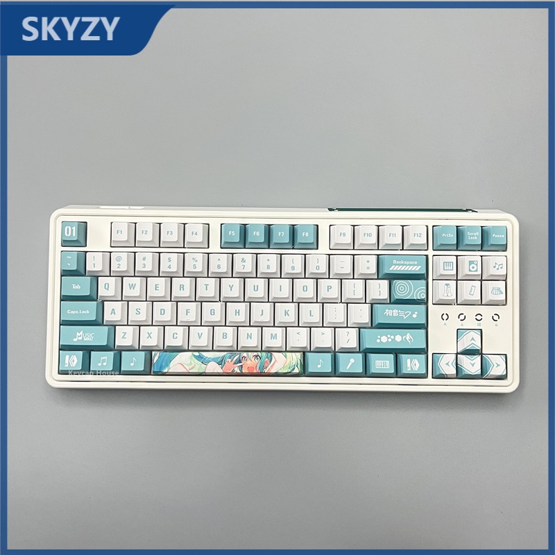 Hatsune Miku Keycap Cherry Profile miku Anime PBT Dye Sub Bàn phím cơ học Keycap