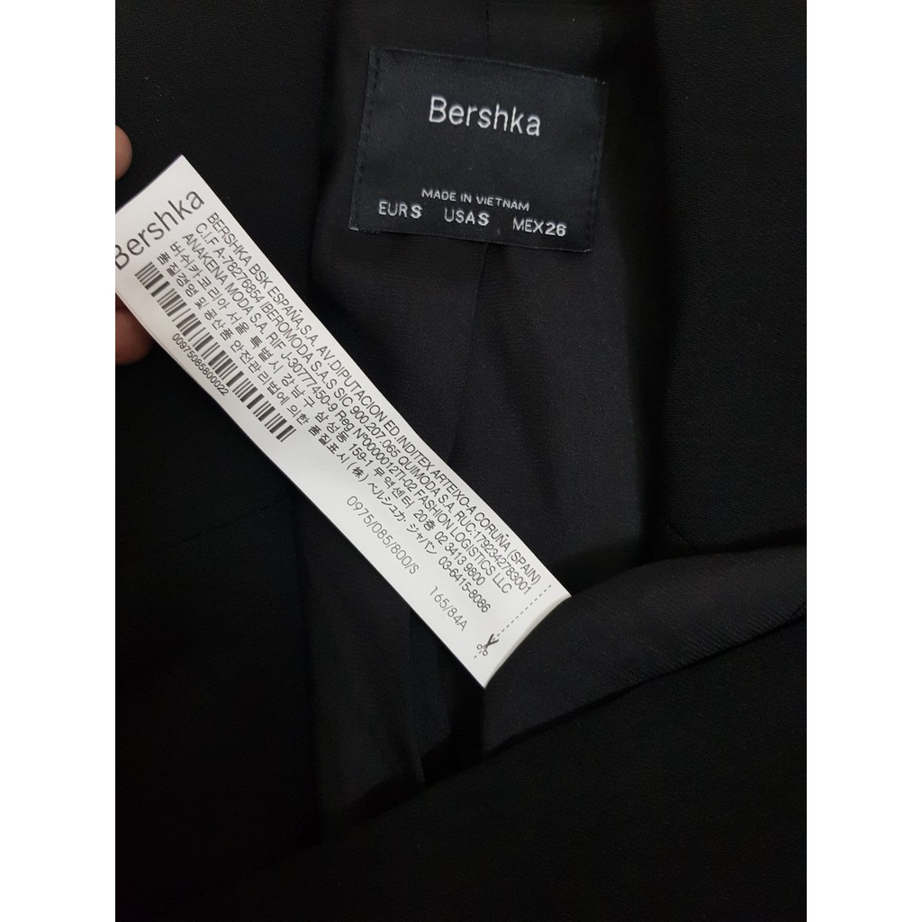 [CÓ VIDEO] Áo khoác vest nữ dáng blazer Bershka màu đen thời trang công sở cao cấp , Fula