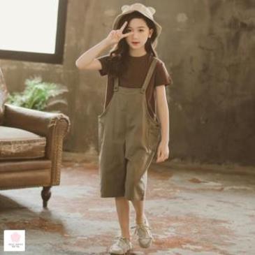 Bộ đồ yếm cho bé gái ☑️  (3 - 12 tuổi)  ☑️ quần áo be gái 10 tuổi