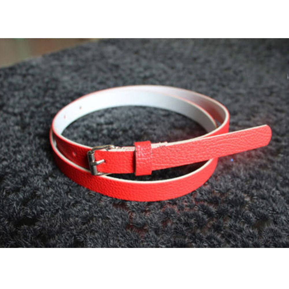 Thắt Lưng Da Bản Nhỏ Có 8 Màu Trơn Cho Nữ