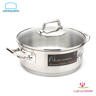 Nồi inox 304 lock&lock neo charming lcm3242 24cm đáy từ - larva store