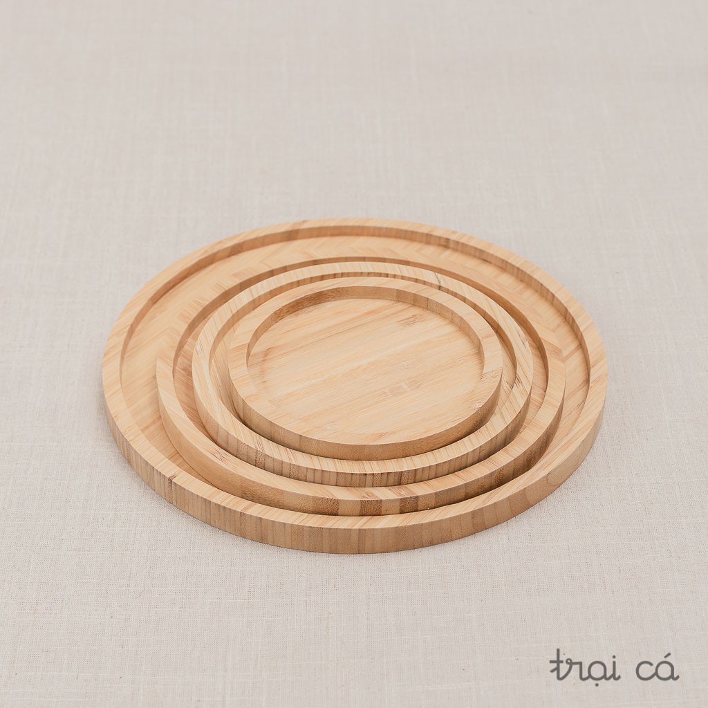 Khay tre đa năng hình tròn nhiều cỡ