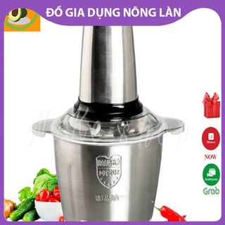 Máy xay thịt,sinh tố đa năng cối 2L inox 304, 4 lưỡi dao thép không gỉ, xay sinh tố thịt, cá, rau củ hoa quả TM Shop