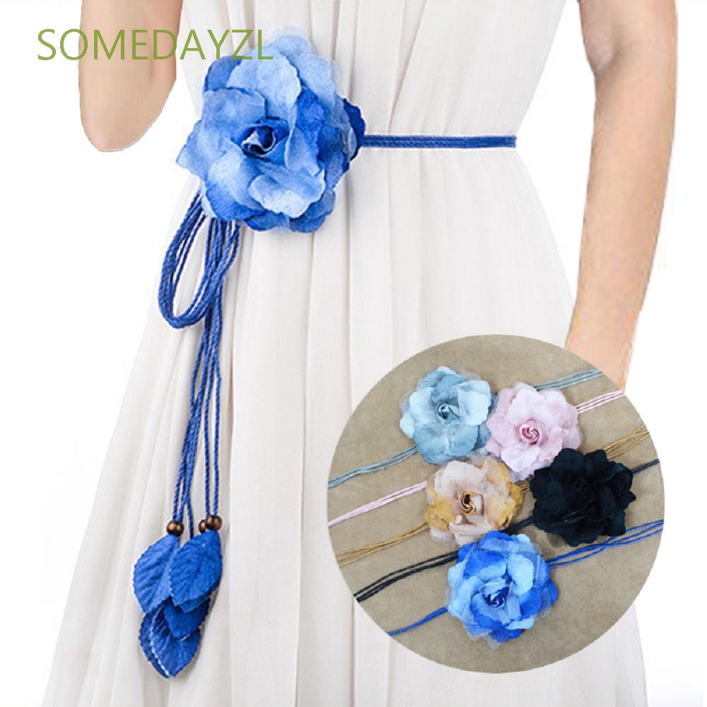 Thắt lưng gắn hoa vải voan lớn SOMEDAYZL