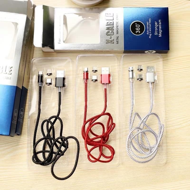 Cáp sạc nam châm có 3 đầu sạc đa năng tiện dụng