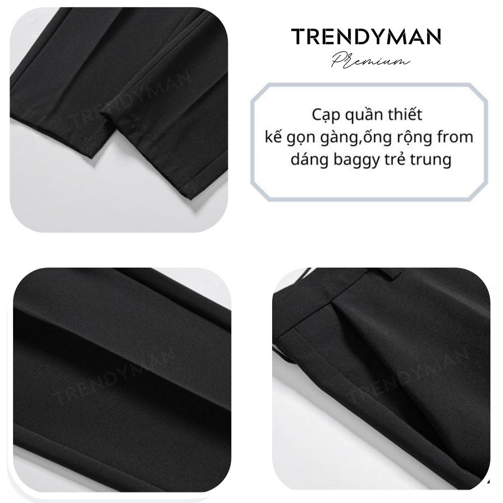 Quần baggy nam ống rộng Trendyman vải chất lượng Premium , quần âu nam dáng xuông co giãn nhẹ dòng cao cấp | BigBuy360 - bigbuy360.vn