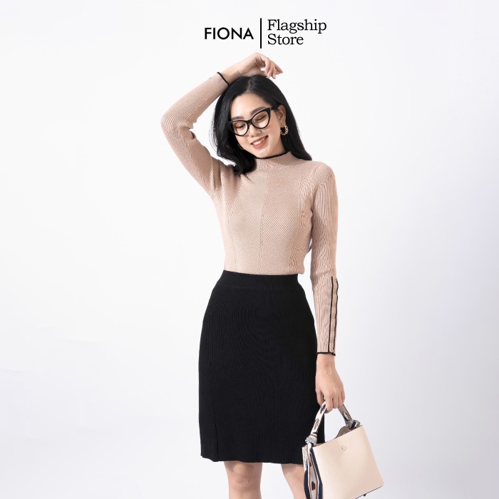Chân Váy Len Tăm FIONA, Chân Váy Nữ Thu Đông Dáng Ôm Mã F850507