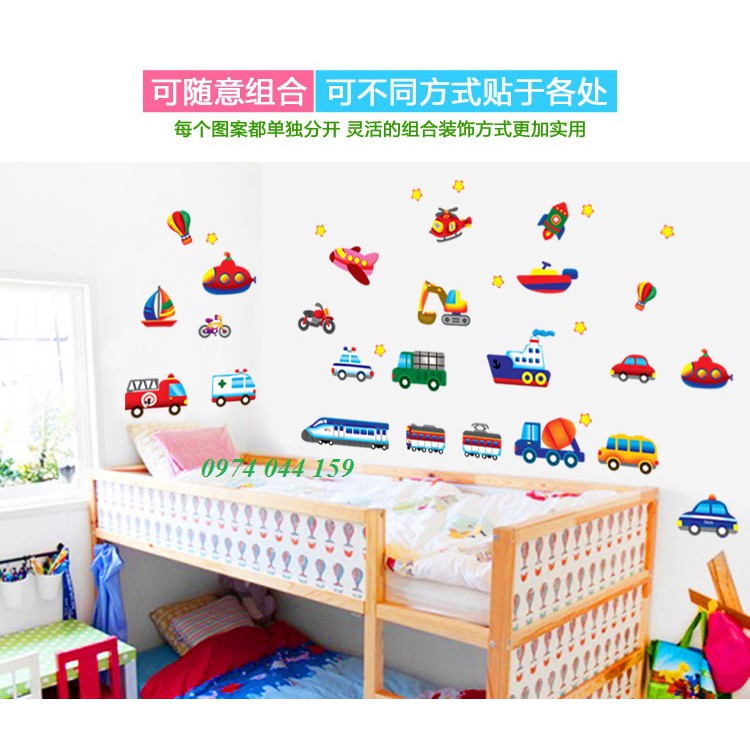 Decal dán tường phương tiện giao thông