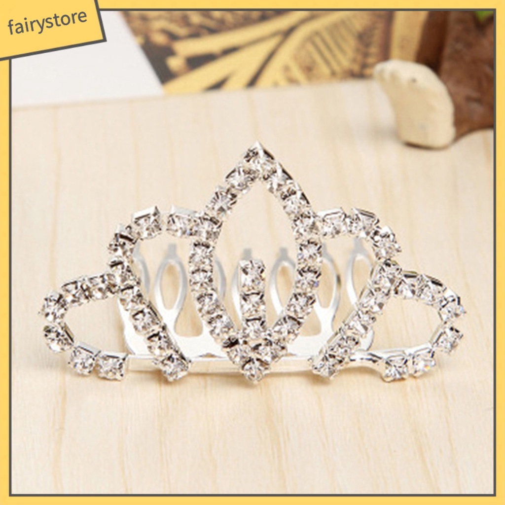 Vương miện cài tóc đính đá dễ thương cho bé