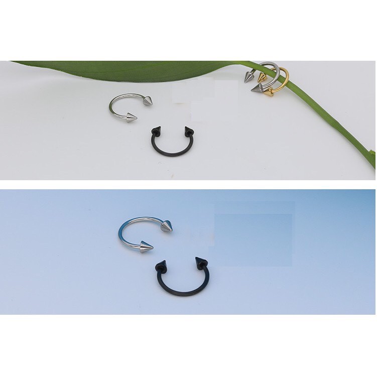 KHUYÊN TAI NAM UNISEX - KHUYÊN CHỮ U BI NHỌN CÁ TÍNH