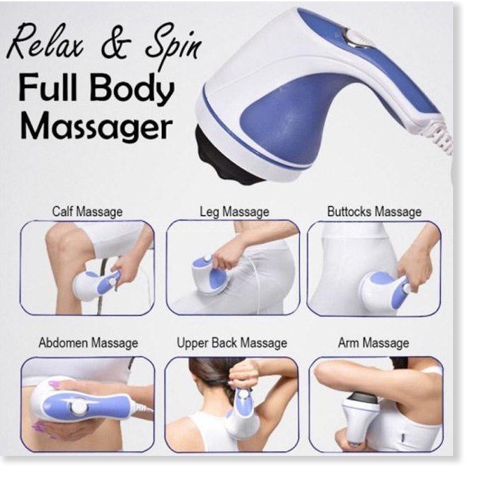 ✔️ [Bảo Hành 1 Đổi 1] Máy mát xa cầm tay Relax and Spin Tone 5 Đầu Massage - Đánh Tan Mỡ Bụng, Giảm Nhức Mỏi