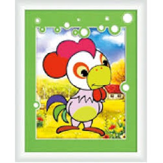 Tranh đính đá 12 con giáp con gà - df2382 - 30x36cm