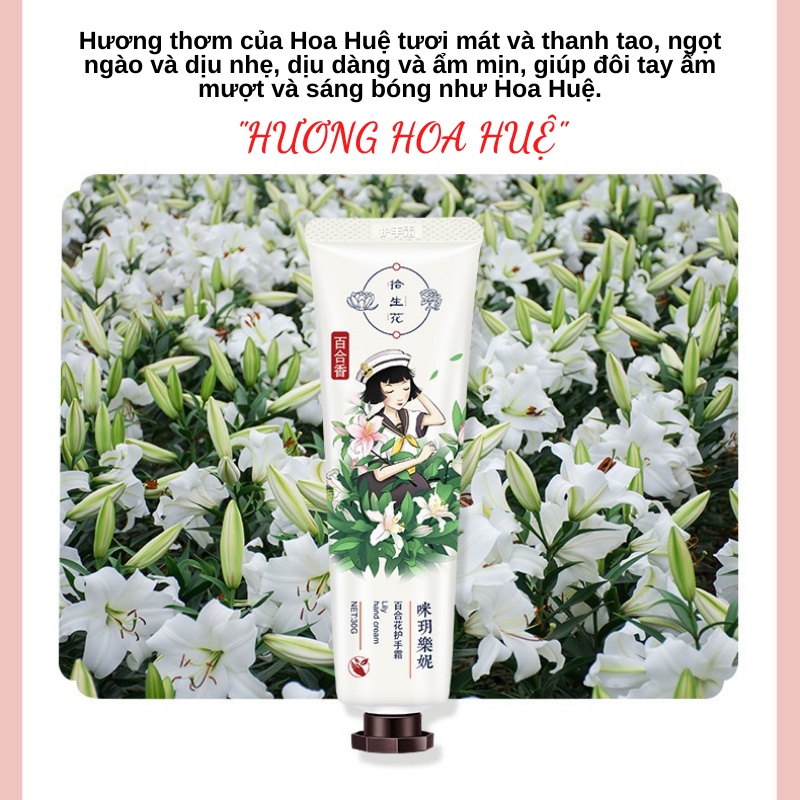 Kem dưỡng da tay chiết xuất từ hương hoa thiên nhiên cấp ẩm nuôi dưỡng và làm sáng da 30g Diki Store