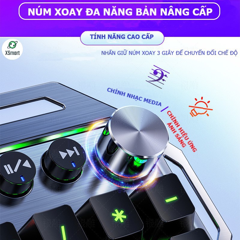 Bàn phím CƠ Gaming TK100 LED nhiều chế độ, có kê tay, blue switch gõ cực đã chơi game cho máy tính, laptop, pc