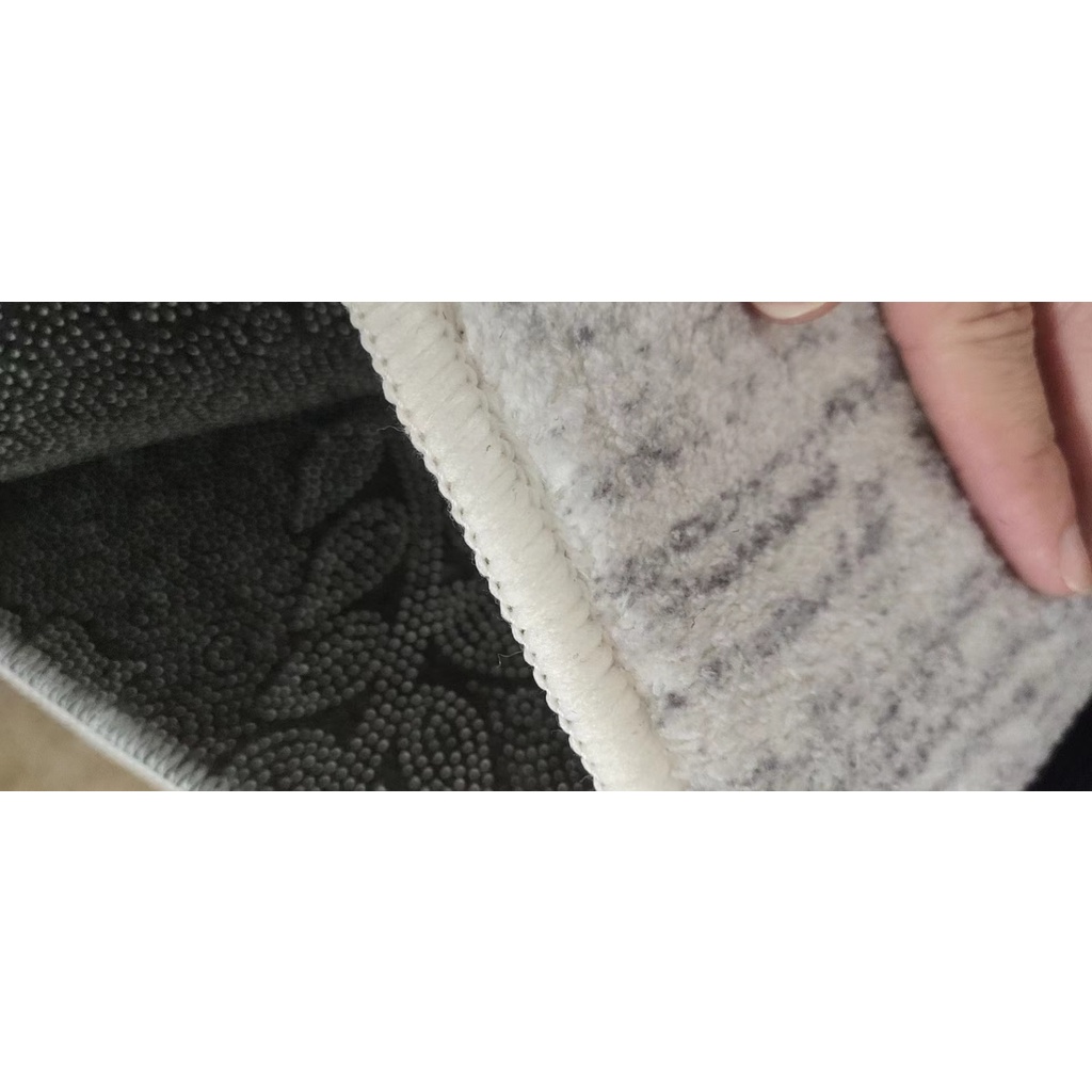 Thảm Trải Sàn Giả Len Cashmere Dày 13mm Màu Xám Dùng Trang Trí Phòng Khách / Phòng Ngủ