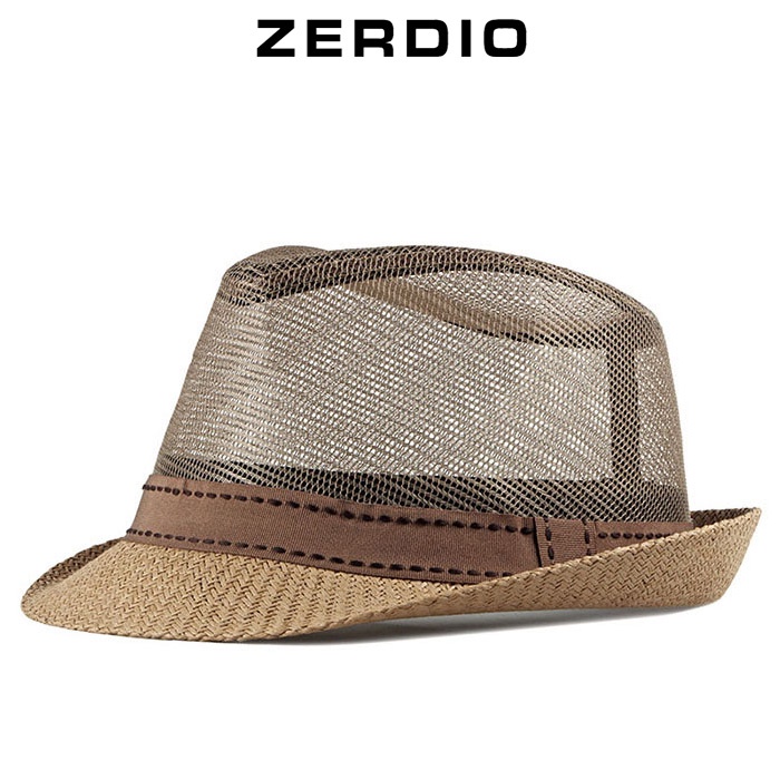Mũ phớt, nón cao bồi Fedora MP07 lưới thoáng khí cho nam và nữ