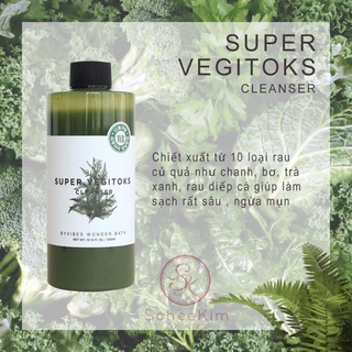 [ Chính hãng ] Sữa rửa mặt rau củ quả xanh thải độc Super Vegitoks