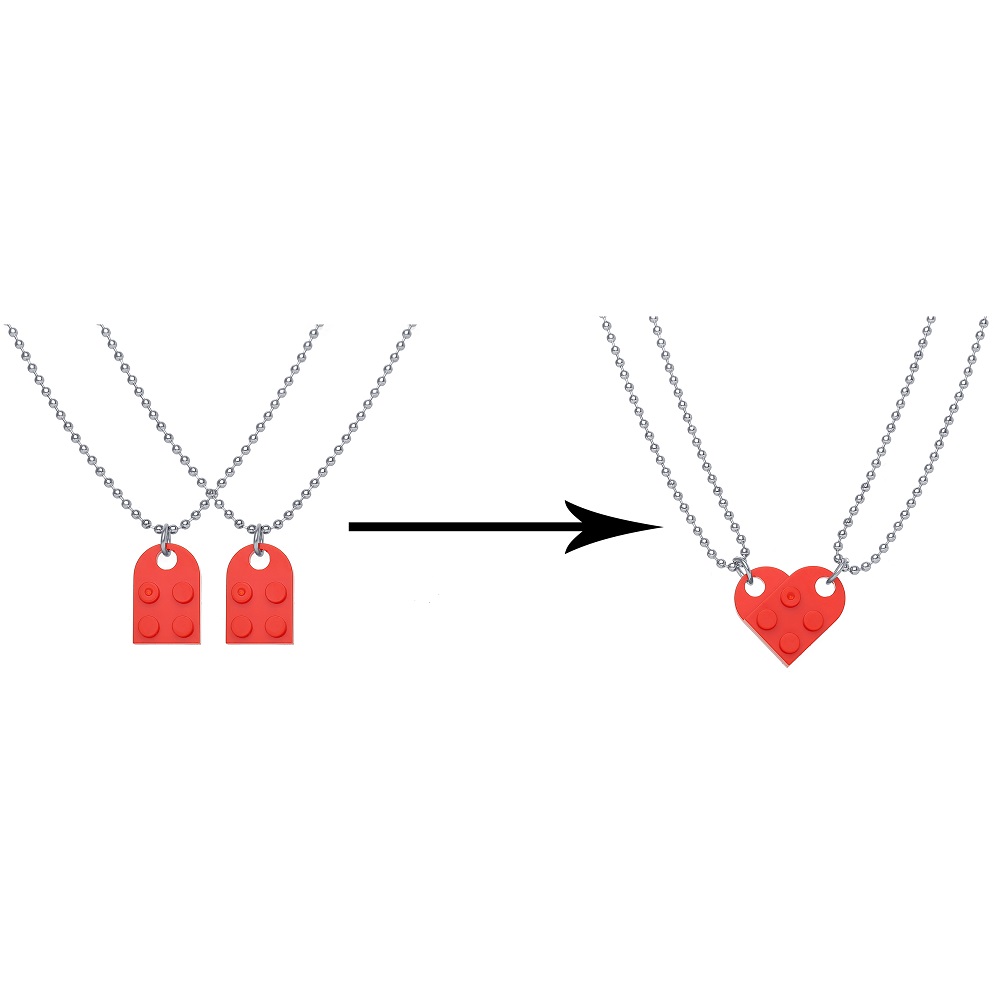 IF ME  Dây Chuyền Mặt Trái Tim Có Thể Tháo Rời Phong Cách Hàn Quốc Cho Cặp Đôi
