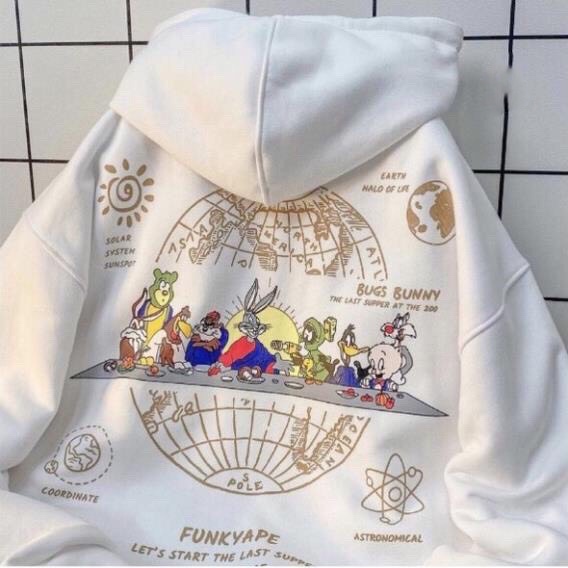 [Có Video Thật + Ảnh Thật] Áo Khoác Nỉ Dày Dặn 2 Màu In Hình Thỏ Bunny Bug Mã 577 - Daisy Clothings | BigBuy360 - bigbuy360.vn