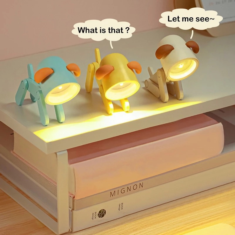 Đèn LED Để Bàn Mini Hình Thú Cưng Hoạt Hình Có Thể Điều Chỉnh Được