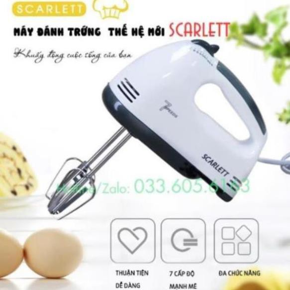 [Sỉ] Máy Đánh Trứng Cầm Tay SCARLETT Cao Cấp Với 7 mức Tốc Độ - Máy móc pha chế TV