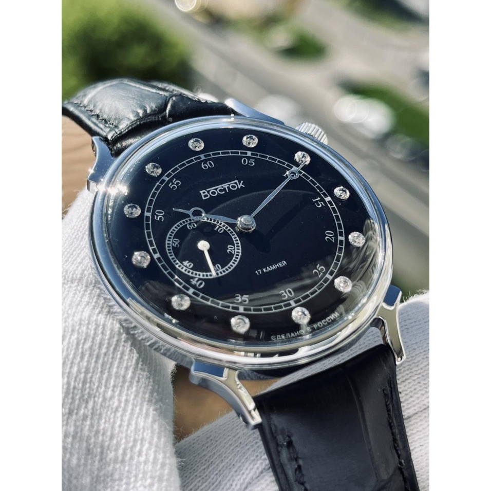 Đồng hồ Nga Vostok 581589. Đồng hồ nam Vostok máy cơ lên giây, size mặt 38, size dây 18