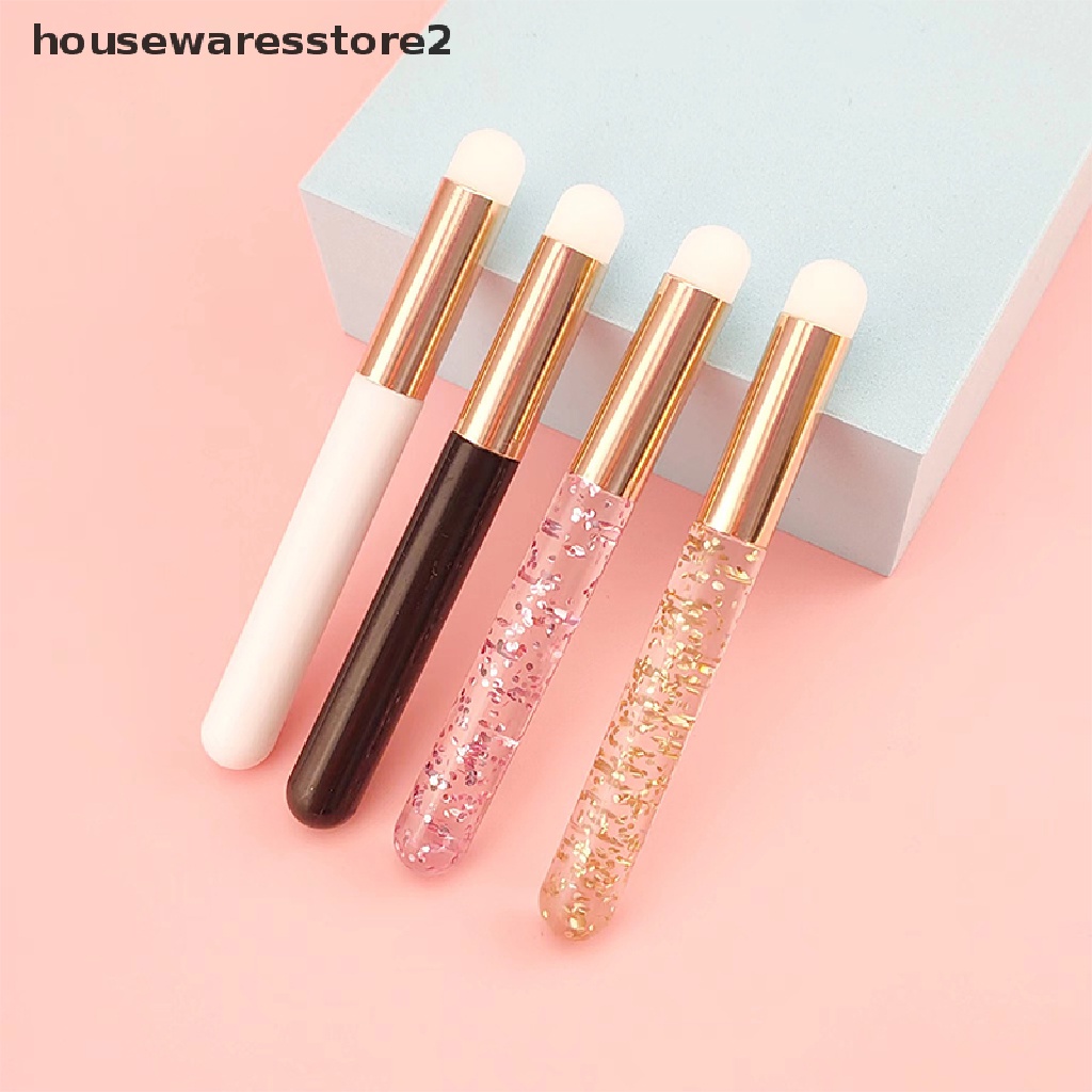 Set 2 Cọ Trang Điểm Môi Đầu Tròn Mini Chống Nhòe