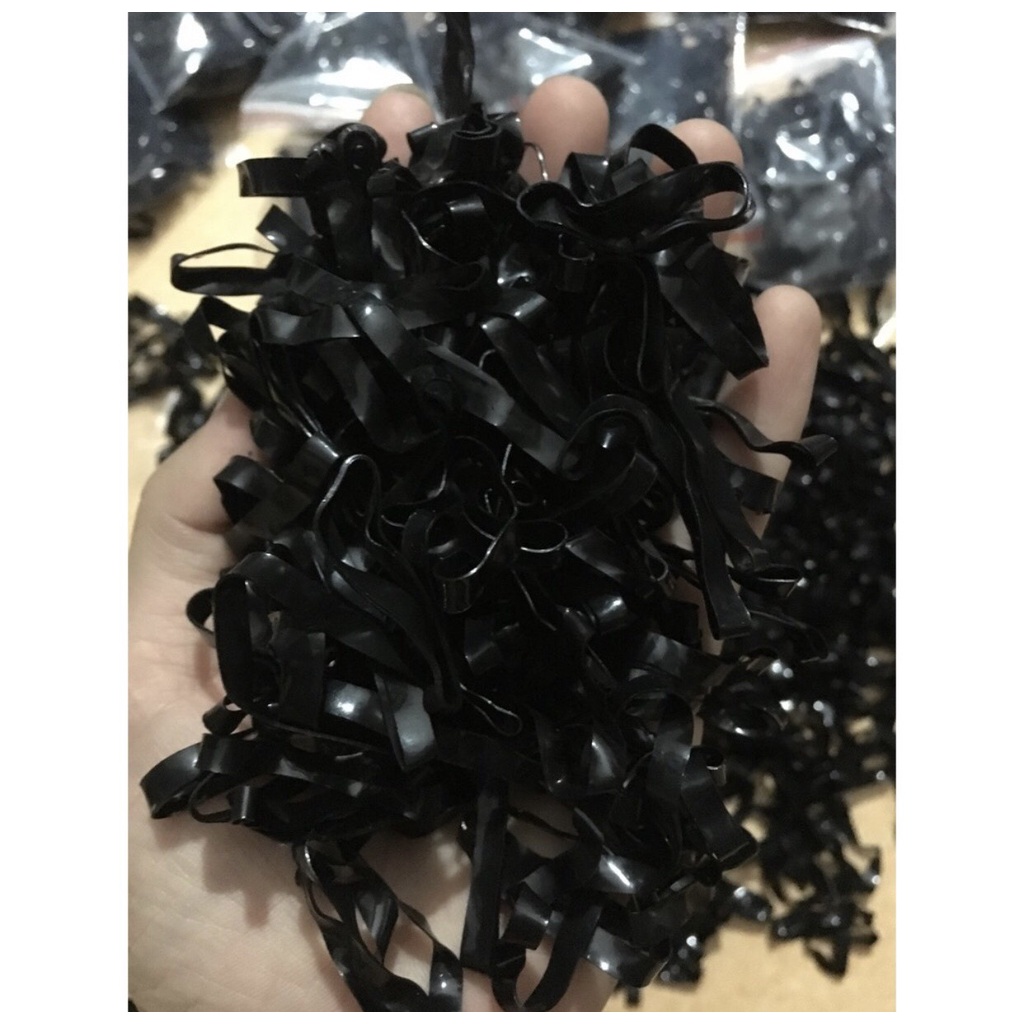 100g/1 lạng chun buộc tóc đen to, chun màu to dày