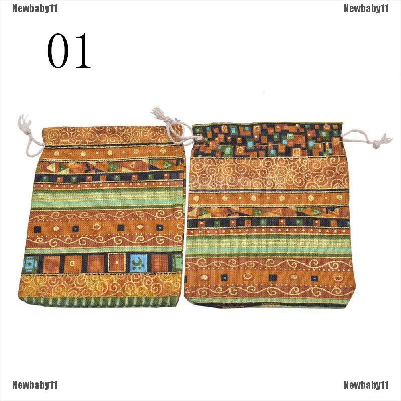 [COD Newb] Bộ 3 Túi Dây Rút Vải Lanh Đựng Quà Trang Sức Bộ Lạc