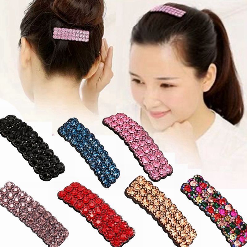 Kẹp Tóc Đính Đá Đơn Giản Thời Trang Hàn Quốc Cho Nữ