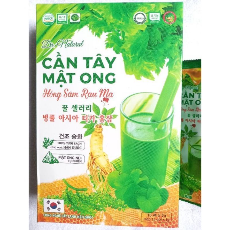 Hộp 15g CẦN TÂY HỒNG SÂM RAU MÁ ĐẸP DA, GIẢM CÂN
