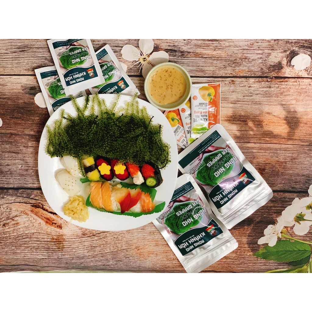 Rong Nho Tách Nước Khánh Hoà 25Gr - SEA GRAPES  [FREESHIP] - Thần dược biển cả - Công Nghệ Tách Nước Tiêu Chuẩn Nhật Bản | BigBuy360 - bigbuy360.vn