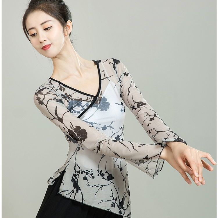 M &amp; E Trang Phục Múa Dân Tộc Cổ Điển Truyền Thống Mới Cơ Thể Rhyme Vải Gạc Thoáng Khí Mùa Hè Luyện Tập Khảo Cổ Cho Nữ