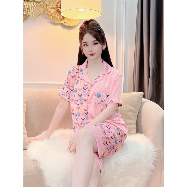 Bộ bizama lụa latin cao cấp quần lửng, có size 40-65kg